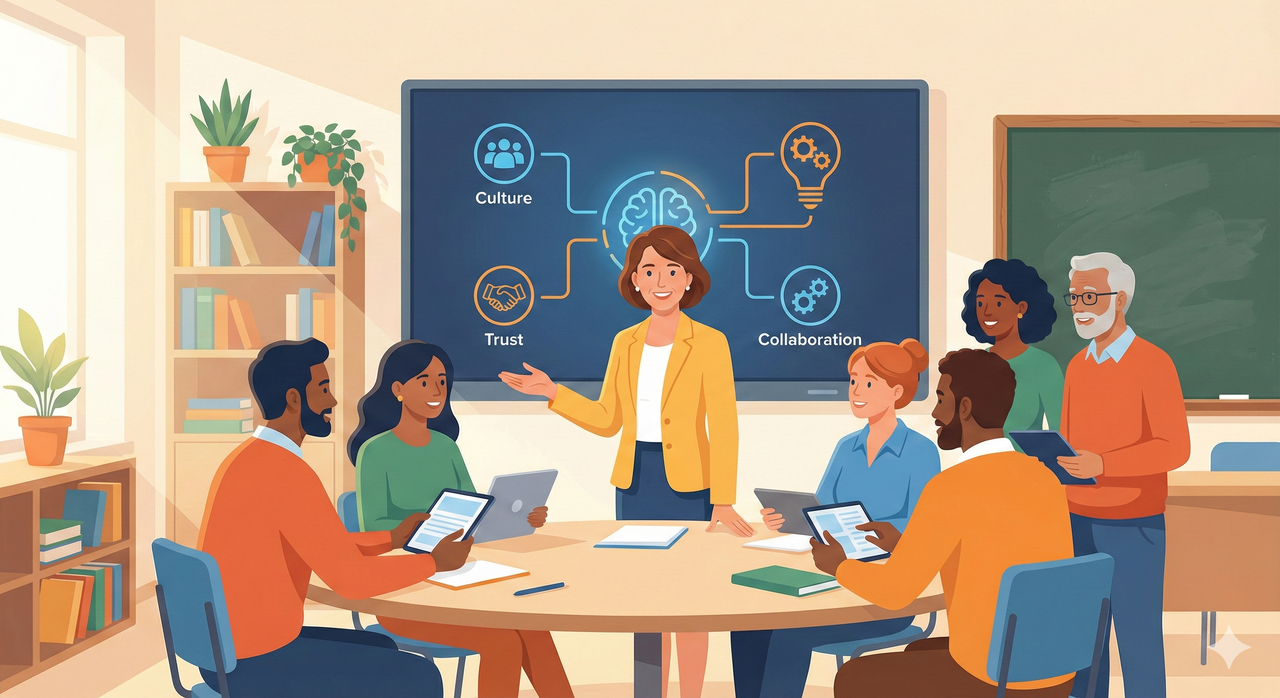 AI-gestützte Schulführung: Schulleitung gestaltet digitale Transformation mit KI