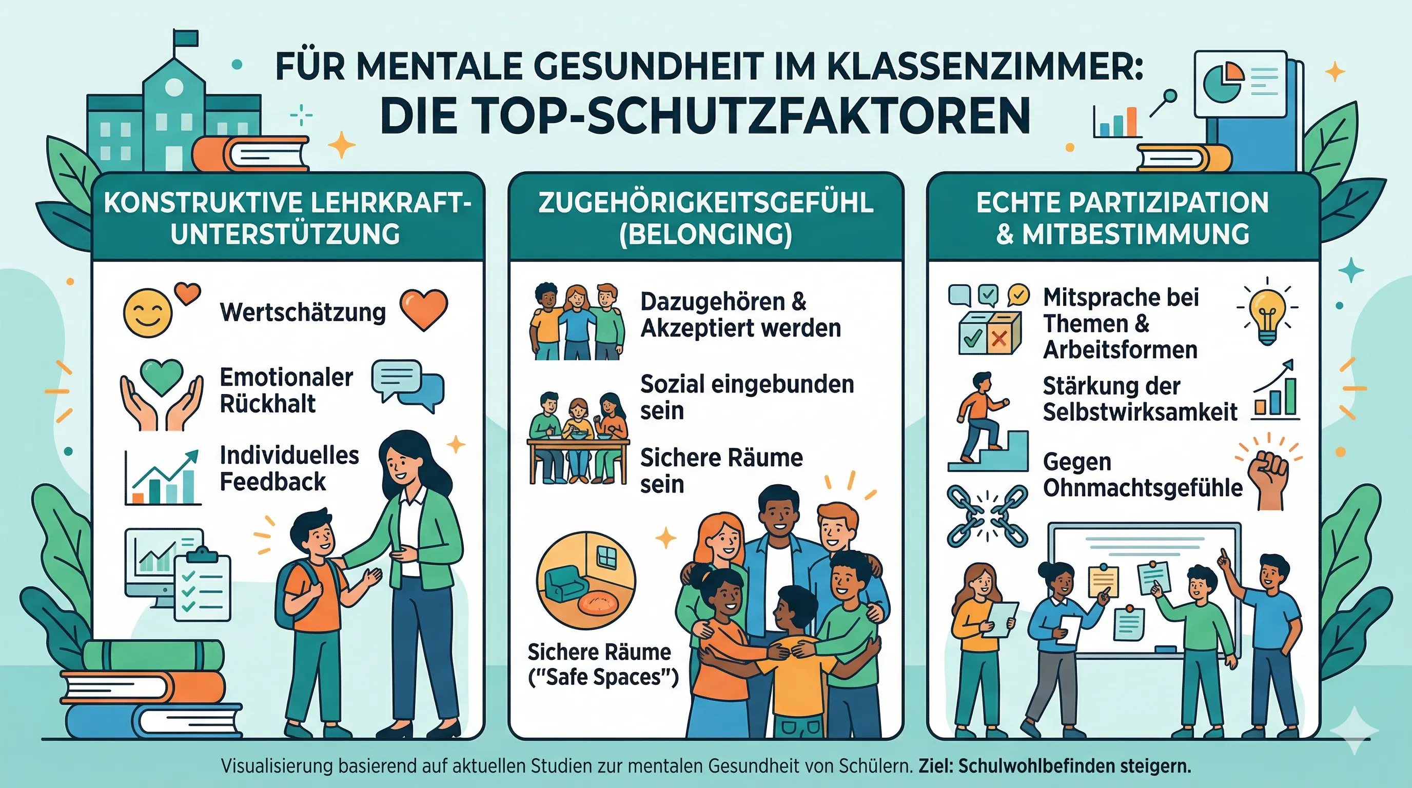 Abbildung Mentale Gesundheit – Schutzfaktoren